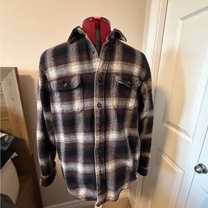 Orvis Black and White Plaid Casual Shirt